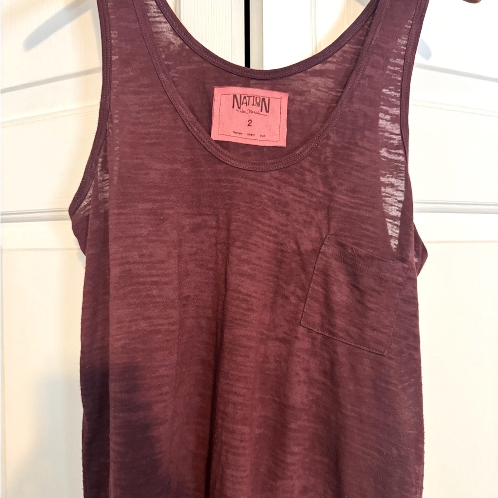 NATION Ltd Burgundy Colored Tank Top